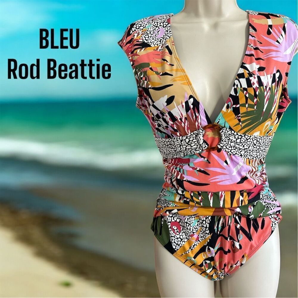 Bleu Rod Beattie Island Life Women's Cap Sleeve One Piece Swimsuit Multicolor